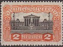 Austria 1919 Arquitectura 2 Kronen Multicolor Scott 219